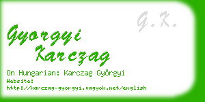 gyorgyi karczag business card